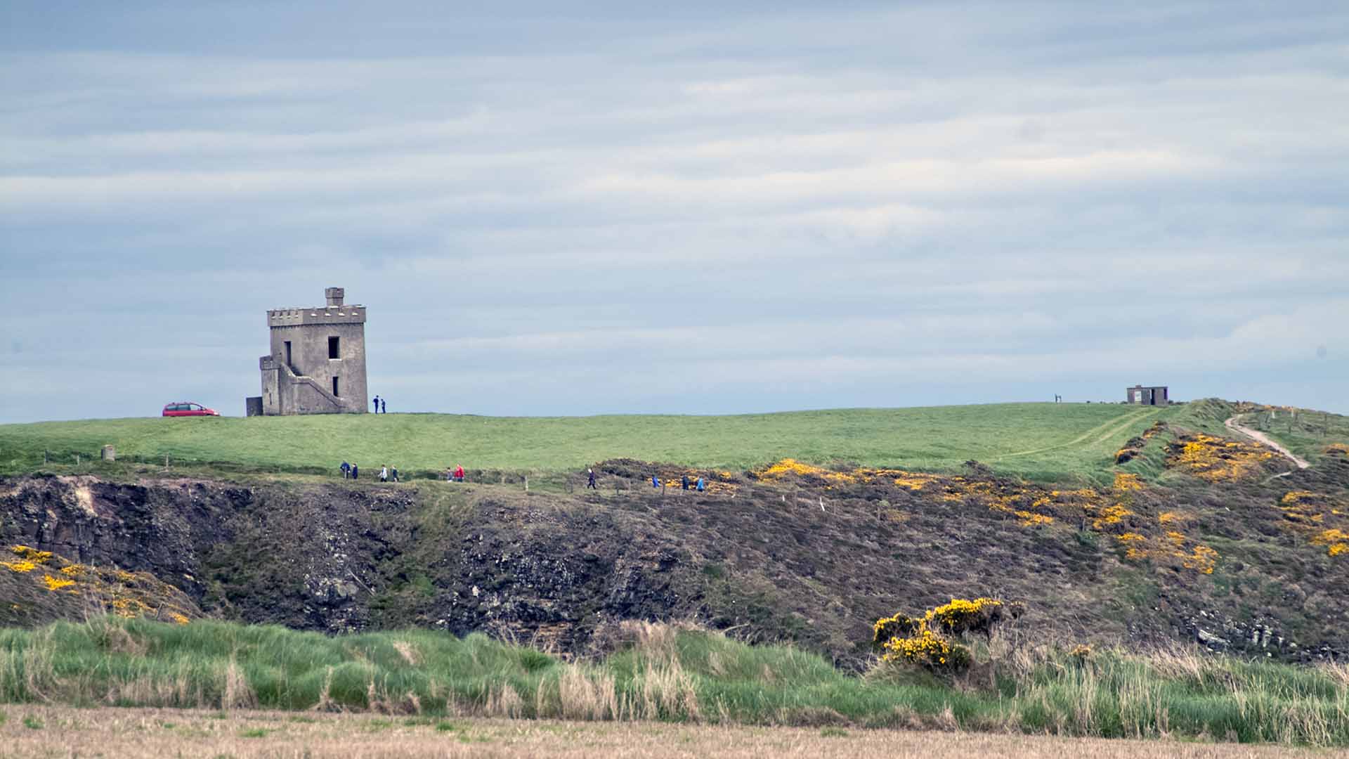 This Gothic style watch tower was built c.1800 Ardmore Cliff Walk