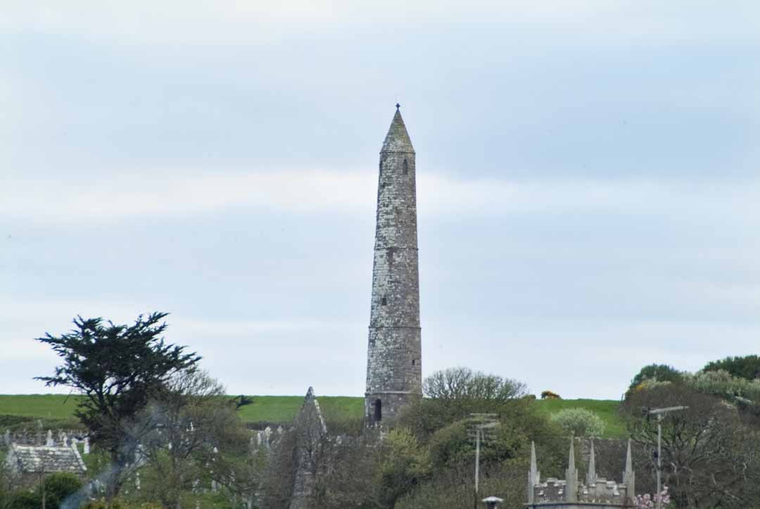 Ardmore Round Tower from carpark.