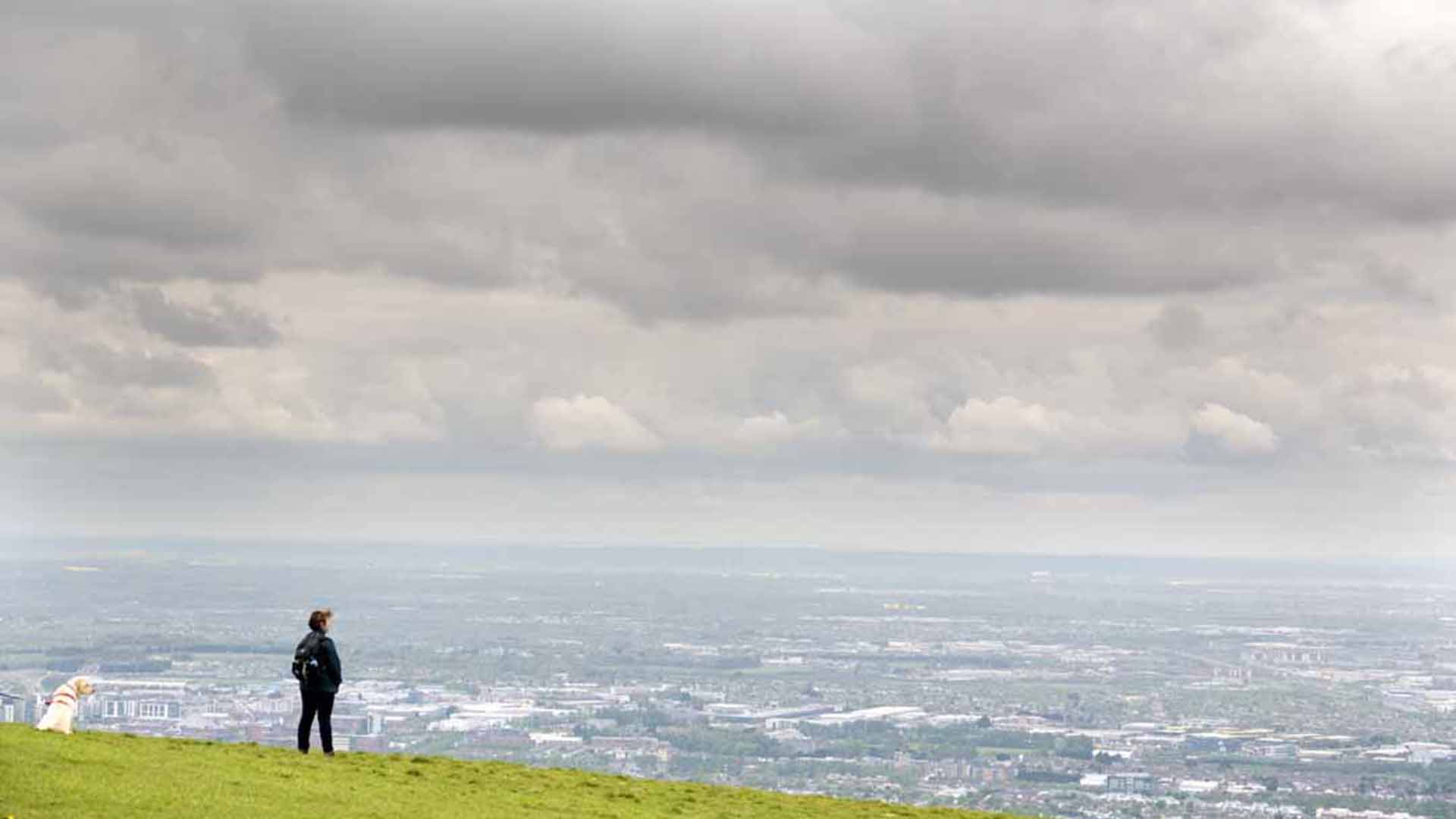 Great views from Old Hunting Lodge Dublin Hell Fire Club